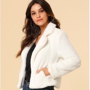 White Faux Fur Jacket